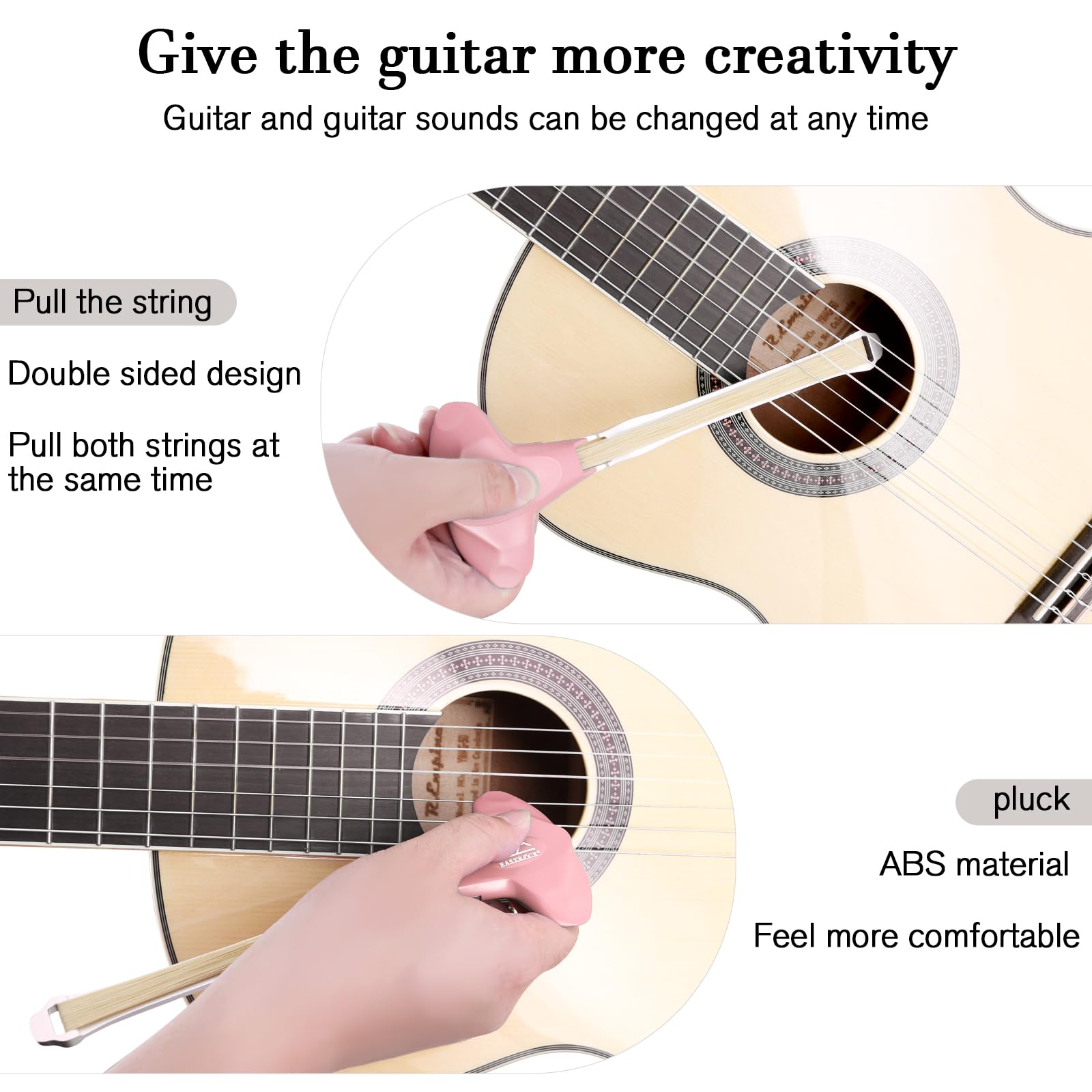 EASTROCK Guitar Bow, 2-in-1 Real Horsehair Guitar Bow for Acoustic, Create Violin & Cello-Like Sounds, Christmas Birthday Gift f